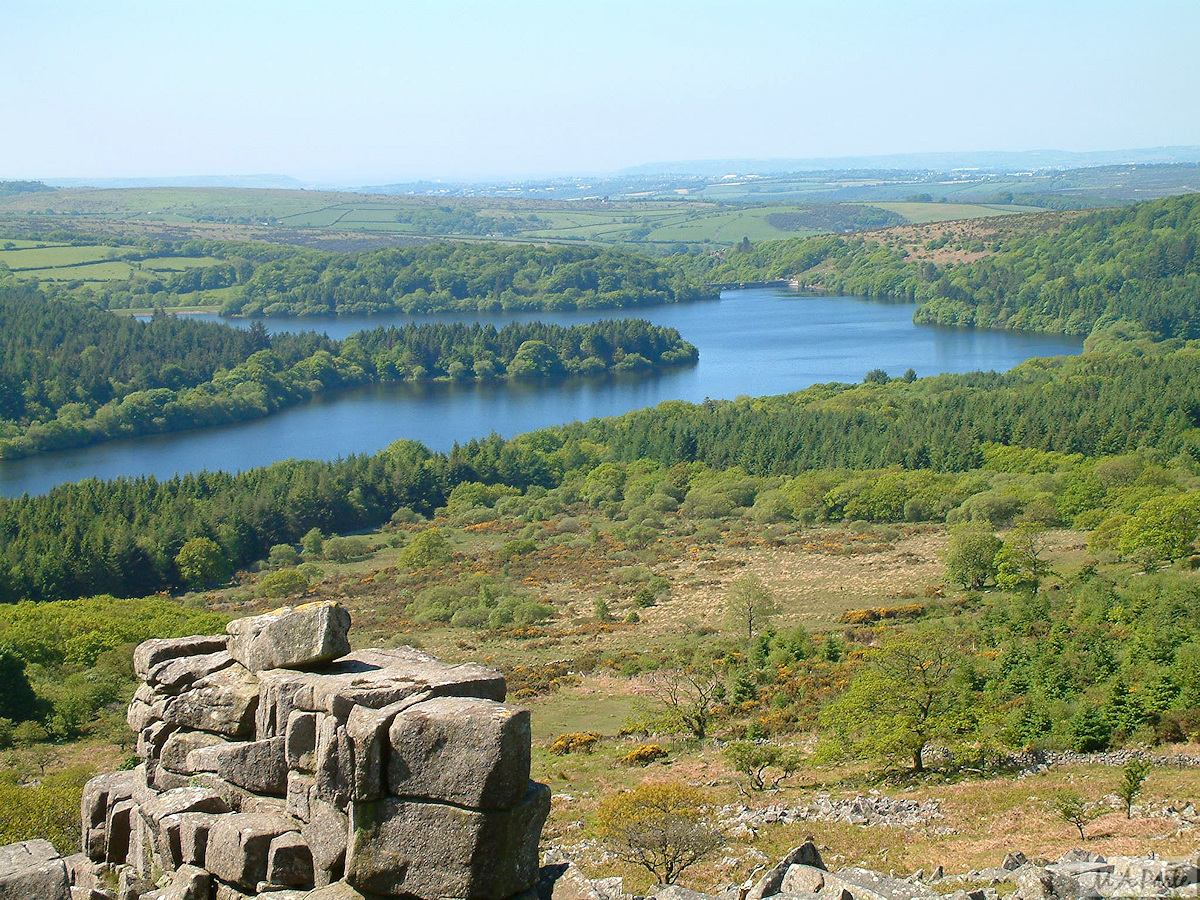 Burrator Reservoir seen from Leather Tor