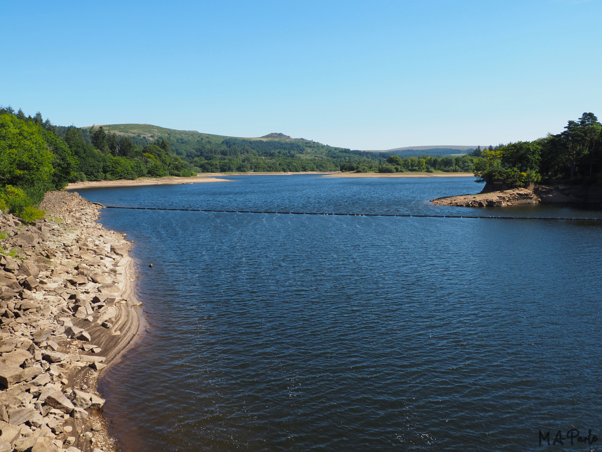 The low water line as seen from Burrator Dam